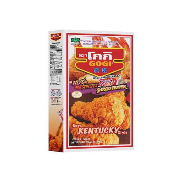 โกกิ แป้งทอดกรอบพร้อมเครื่องปรุง 2in1 216g