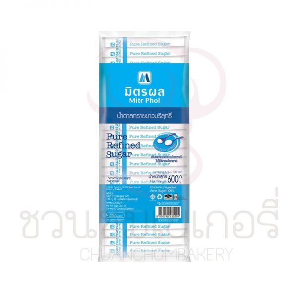 มิตรผล น้ำตาลทรายขาวบริสุทธิ์ชนิดซอง  ขนาดบรรจุ 6 กรัม x 100ซอง