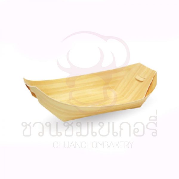 เฟสท์ชอยส์ ถาดกระดาษ ทรงเรือ 8 นิ้ว ลายไม้ PT004