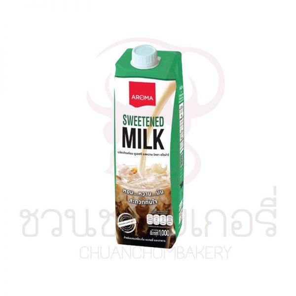 Aroma (อโรม่า) นมยูเอชทีรสหวาน 1,000 ml รหัส 8852641034911