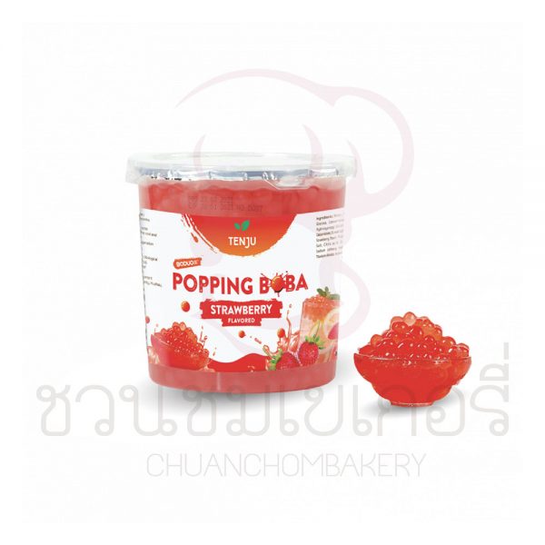 Boduo (โบโดว) ป๊อปปิ้งโบบา รสสตรอว์เบอร์รี่ 1kg รหัส 8857127870090