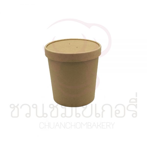UTRAY CK Kraft Bowl+lid เคลือบกันซึม 12 ออนซ์, 16 ออนซ์, 26 ออนซ์