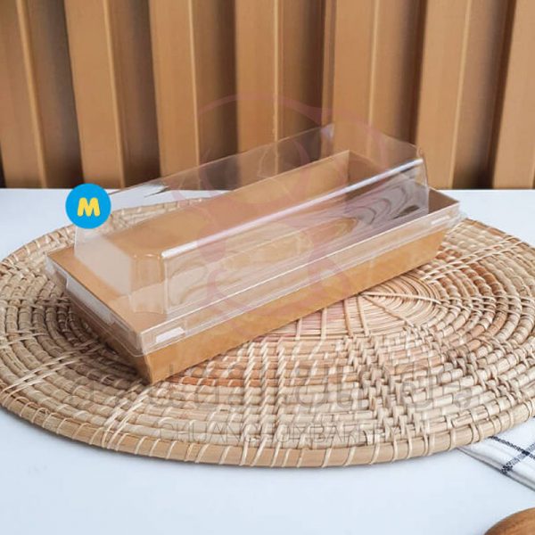กล่องอาหารขึ้นรูป+ฝาสีน้ำตาลคราฟท์ BA-I6-000