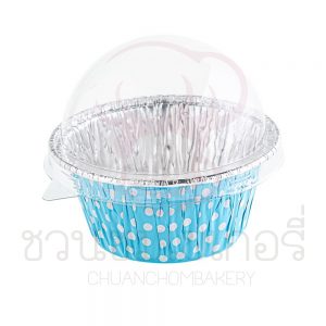 ฟอยล์ #3003 สีฟ้าลายจุด+ฝา รหัส 8851484900841
