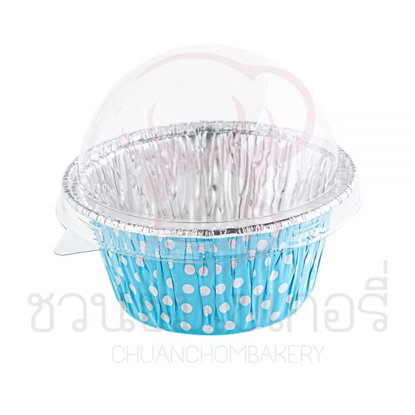 ฟอยล์ #3003 สีฟ้าลายจุด+ฝา รหัส 8851484900841