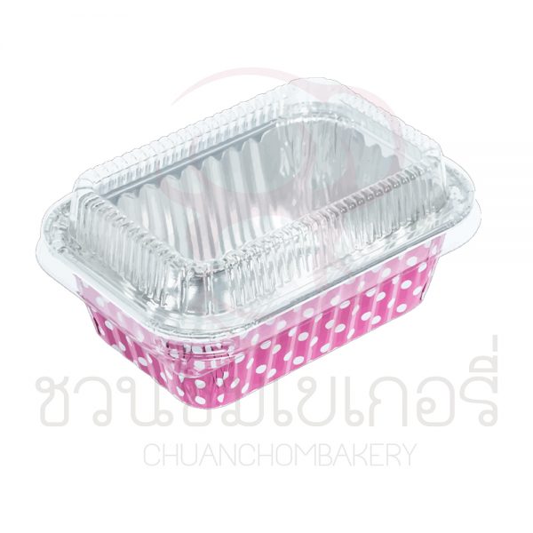 ฟอยล์ #4004 สีชมพูลายจุด+ ฝา รหัส 8851484910420