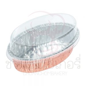 ฟอยล์ #6002 สีRoseGold+ฝา ทรงรี รหัส 8851484910611