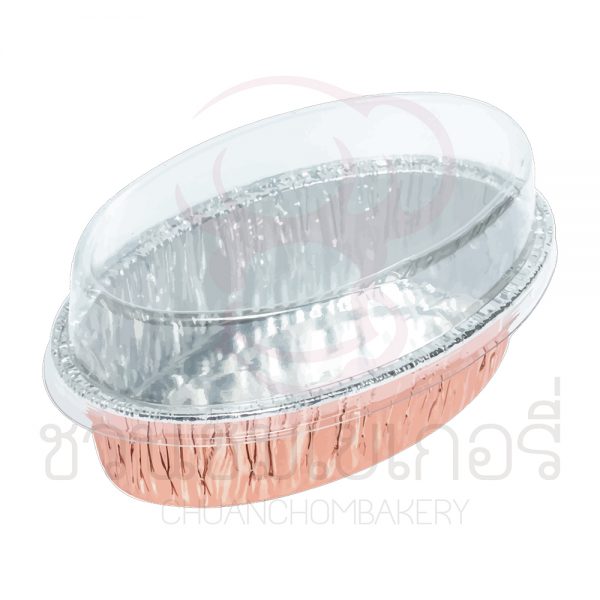 ฟอยล์ #6002 สีRoseGold+ฝา ทรงรี รหัส 8851484910611