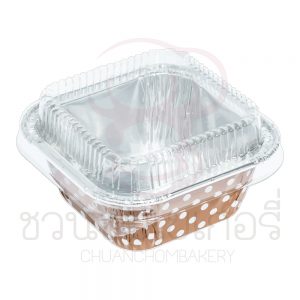 ฟอยล์ #4001 สีน้ำตาลลายจุด+ฝา รหัส 8851484910666