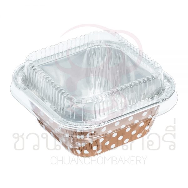 ฟอยล์ #4001 สีน้ำตาลลายจุด+ฝา รหัส 8851484910666