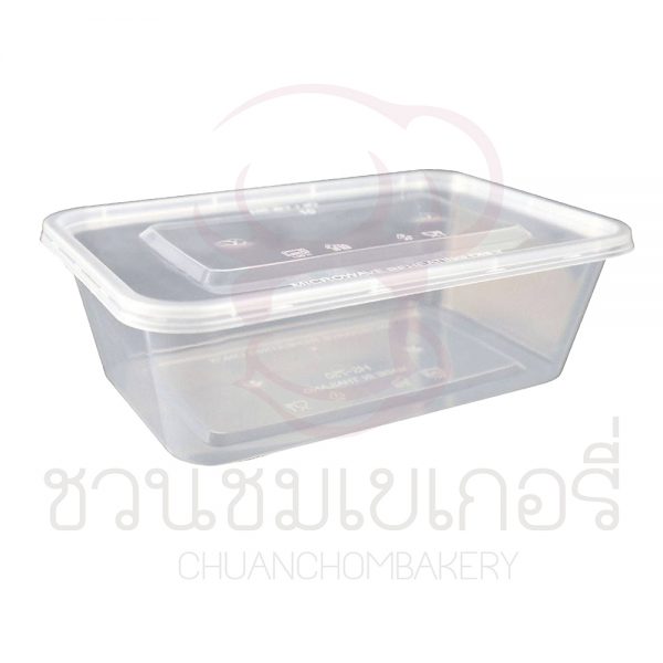 box guru กล่องอาหารPPใส พร้อมฝา 1,000ml GW-1000