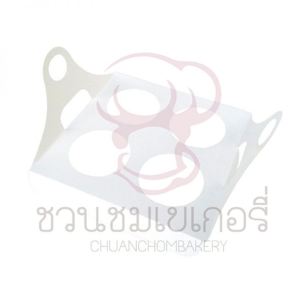 ฐานคัพเค้ก 4 ช่อง สีขาว รหัส WTR4C0110