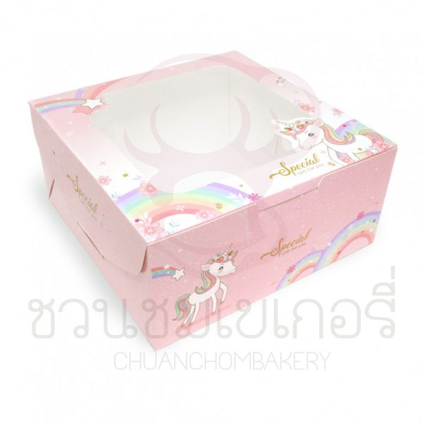 ก.เค้ก1ปอนด์ ลายยูนิคอร์นสีชมพู BK19W-012