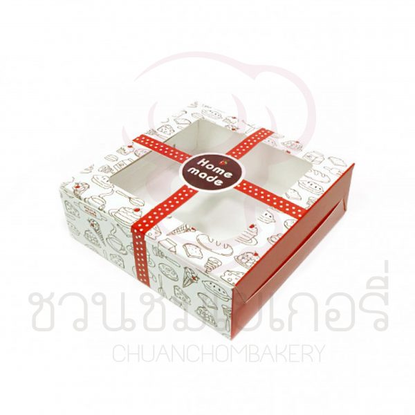 กล่องขนมเปี๊ยะลายขนมเค้ก BK61W-002