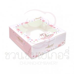กล่องบราวนี่1ชิ้นยูนิคอนดอกไม้ BK50W-033