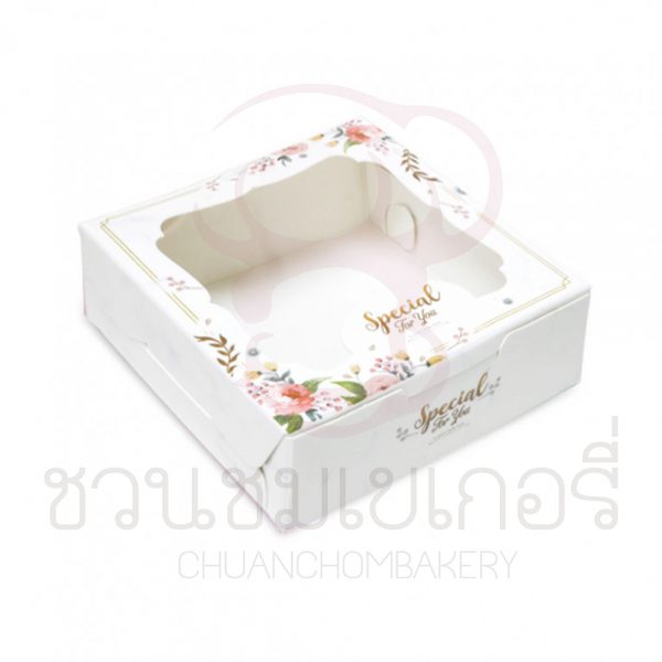 กล่องบราวนี่1ชิ้นลายหินอ่อน BK50W-045