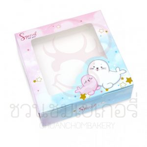 กล่องบราวนี่1ชิ้นลายอุ๋งอุ๋งพื้นฟ้า BK50W-039