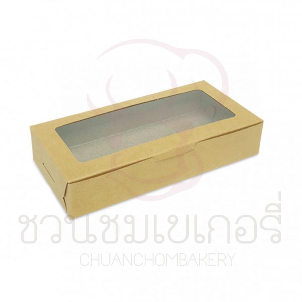 กล่องบราวนี่2ชิ้นคราฟท์หน้าต่าง BK34W-K01