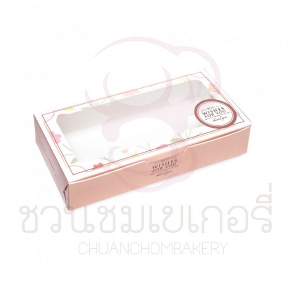กล่องบราวนี่2ชิ้นลายดอกไม้หลากสี BK34W-030