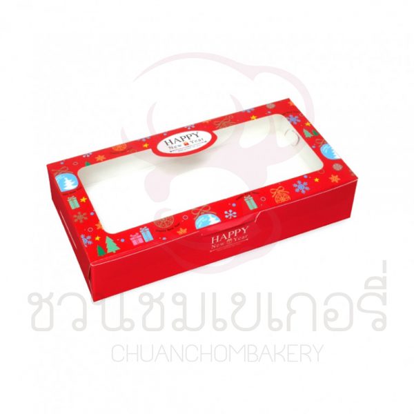 กล่องบราวนี่2ชิ้นลายปีใหม่ HNY BK34W-028