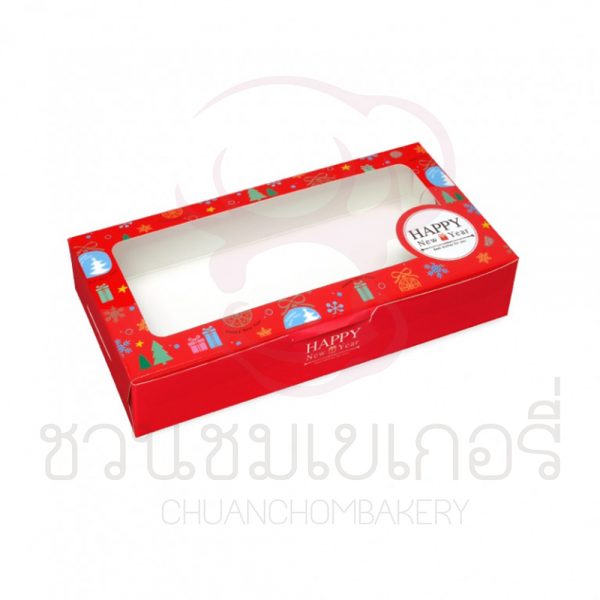 กล่องบราวนี่2ชิ้นลายปีใหม่HNYข้าง BK34W-029