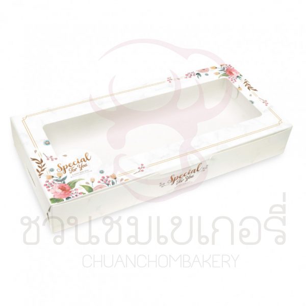 กล่องบราวนี่6ชิ้น]ลายหินอ่อน BK62W-014