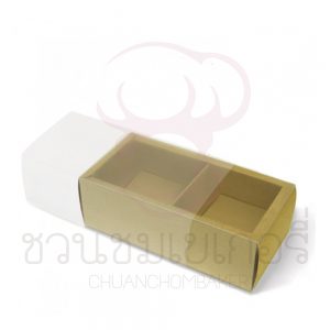 กล่องฝาสไลด์2ช่องคราฟ์(ไม่ขึ้นรูป) BB05W-NF-K01