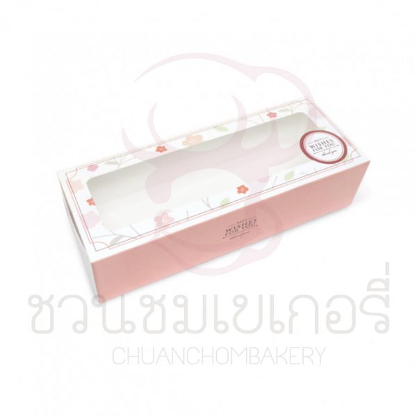 กล่องฝาสไลด์ลายดอกไม้พื้นครีม BK91W-002