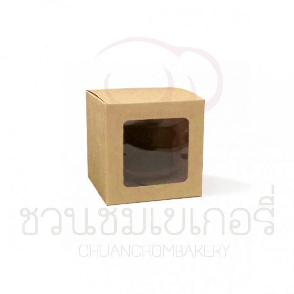 กล่องสี่เหลี่ยมคราฟท์เจาะเหลี่ยม BK27W-K02