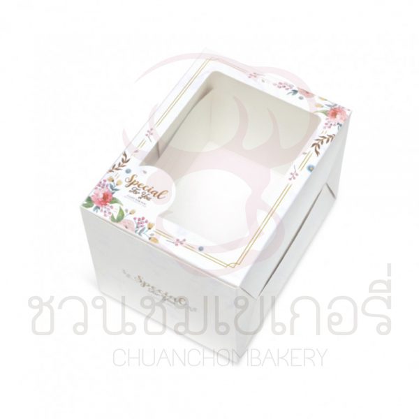 กล่องเค้กชิ้นลายหินอ่อน BK21W-016