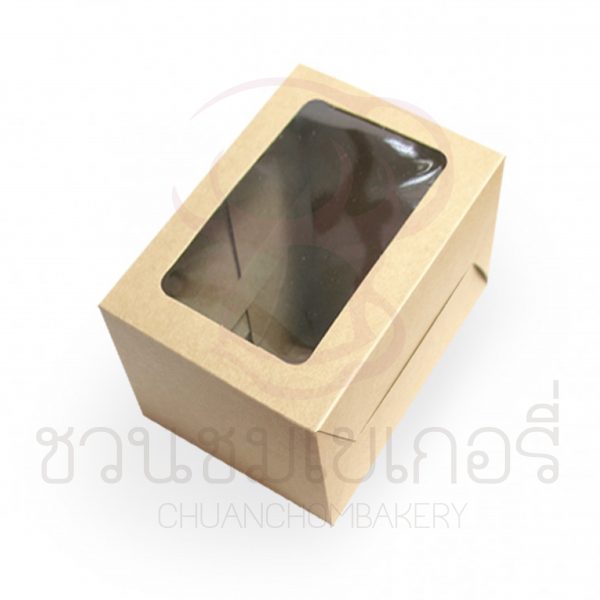 กล่องเค้กชิ้นหน้าต่างคราฟท์ BK21W-K01