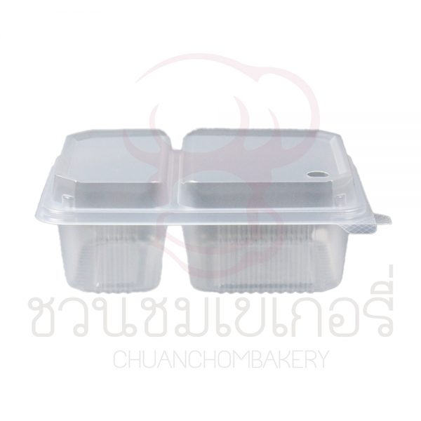 กล่องอาหาร 2 ช่อง PP ฝาติดตัวขนาด 750ml JT-B912 รหัส 8858805206040