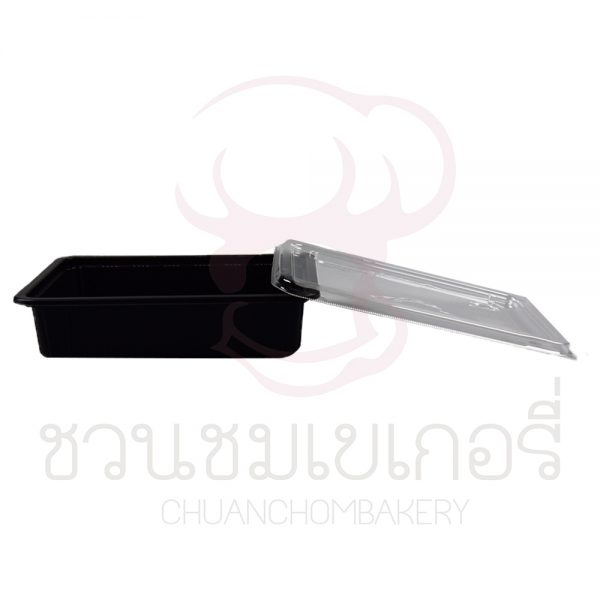 กล่องอาหาร PP สี่เหลี่ยมสีดำ TP-806 + ฝาใส รหัส 8859205178067
