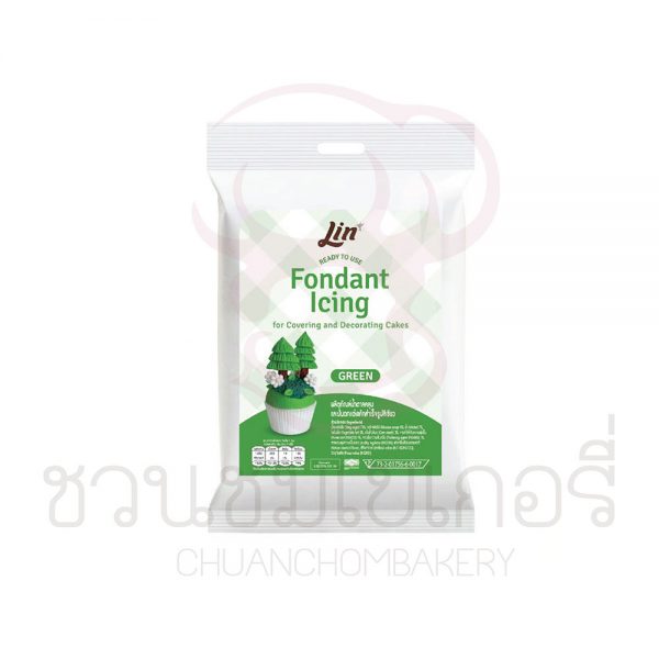 ลิน น้ำตาลคลุมเค้ก สีเขียว 250g รหัส 8859296301184
