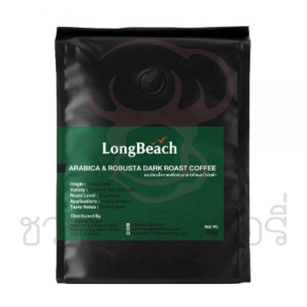 ลองบีช แบล็คกาแฟคั่วเข้มอาราปิก้าผสมโรบัสต้า ขนาด 250 กรัม รหัส 8859479401700