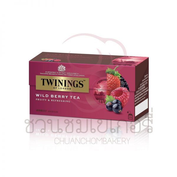 Twinings ไวลด์เบอร์รี่ กรีนที ชนิดซอง 2 กรัม แพ็ค 25 ซอง รหัส 070177096625