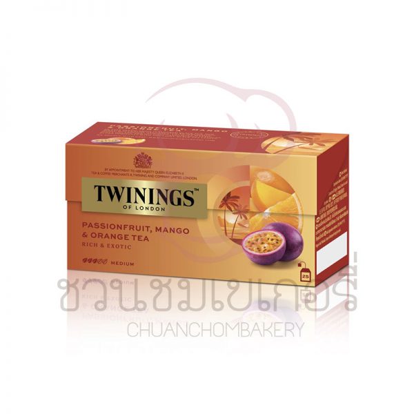 Twinings  แพชชั่นฟรุ้ต มะม่วงและส้ม ชนิดซอง 2 กรัม แพ็ค 25 ซอง รหัส 070177120993