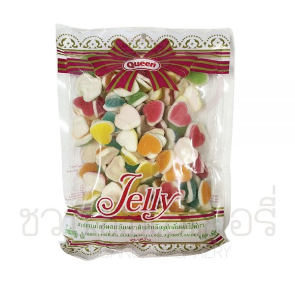 ควีน เยลลี่ หัวใจ 2 ชั้น 500 กรัม รหัส 8852028307058