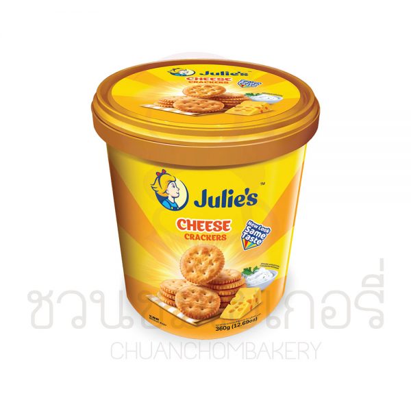 Julies เเครกเกอร์ชีส กระป๋องพลาสติก 360g รหัส 9556121030002