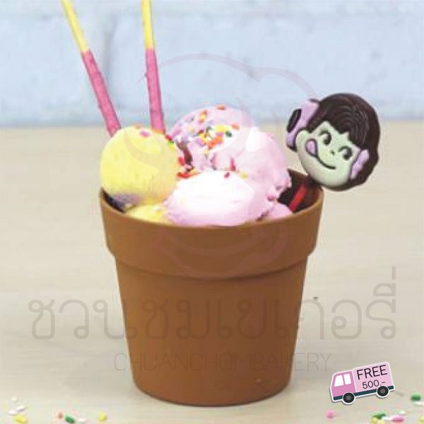 กระถางซิลิโคลน 10cm สีน้ำตาล รหัส 1901108