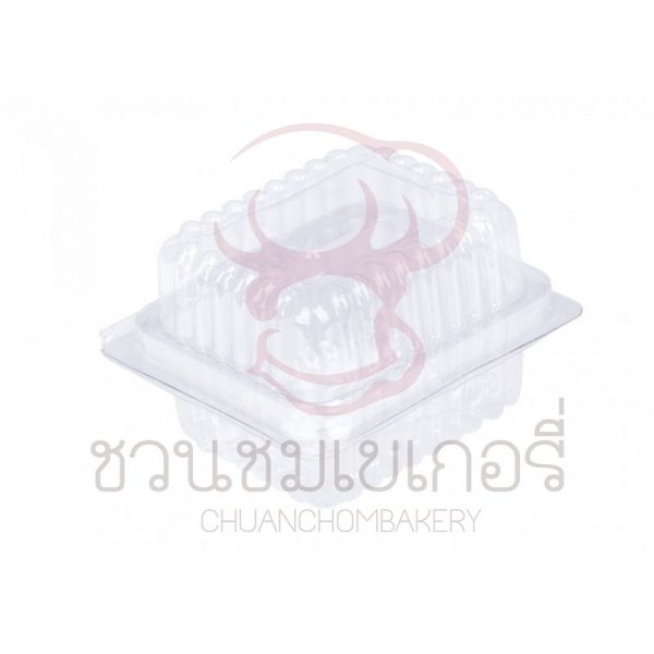 E103 ฝาพับฐานใส+ฝาใสเล็ก (ล็อค) บรรจุ 100 ใบ