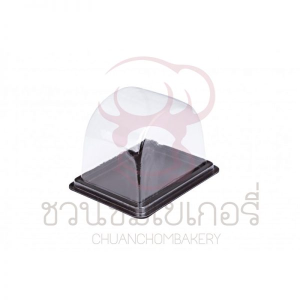 E109 กล่องอเวย์ ฐานน้ำตาล+ฝาใส บรรจุ 100 ใบ