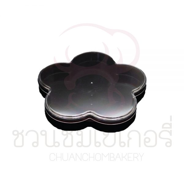 กล่องพลาสติกดอกไม้ ชนิดแข็ง สีชา C-0604