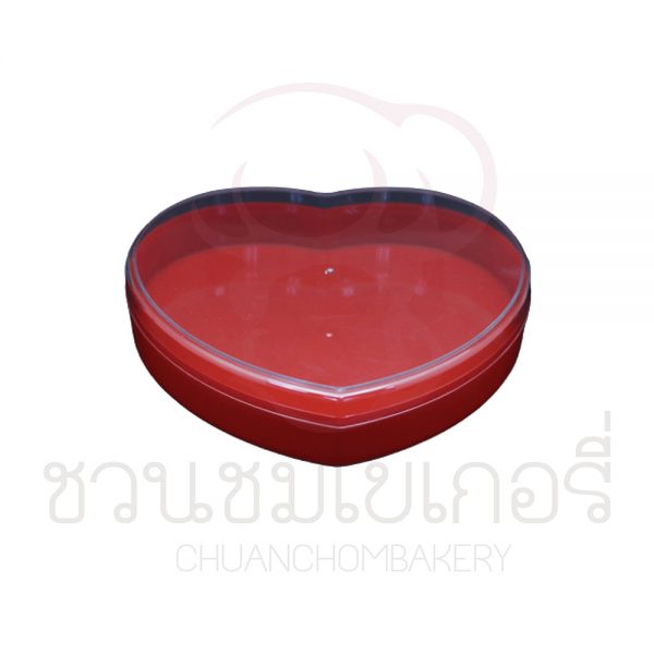 กล่องพลาสติก หัวใจกลาง ชนิดแข็ง-แดง C-0808