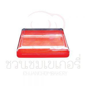 กล่องพลาสติกสี่เหลี่ยมจตุรัส แดง C-0908