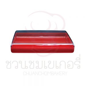 กล่องพลาสติกสี่เหลี่ยม ชนิดแข็ง สีแดง C-1001