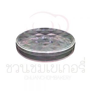 กล่องพลาสติกกลมใหญ่ ชนิดแข็ง-สีชมพู C-1006