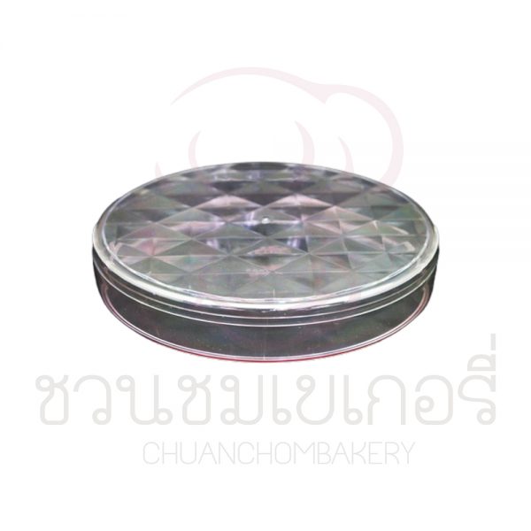 กล่องพลาสติกกลมใหญ่ ชนิดแข็ง-สีชมพู C-1006