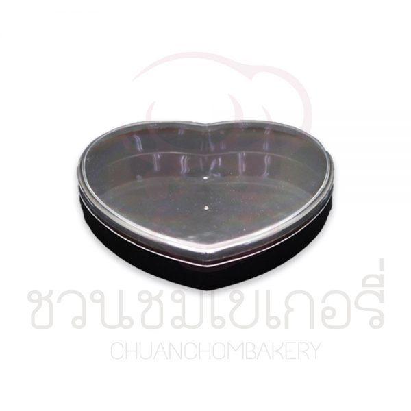กล่องพลาสติกรูปหัวใจชนิดแข็ง-สีชา C-1101