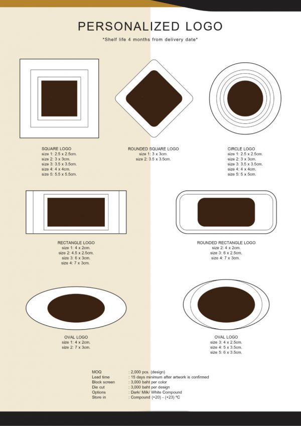 รับทำป้ายช็อกโกแลต ป้ายช็อกโกแลตกแต่ง ตามโลโก้ของลูกค้า - Image 2